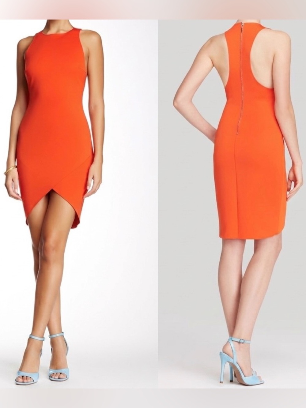 BEC & BRIDGE Orange Neoprene Effect DRIFTER Dress